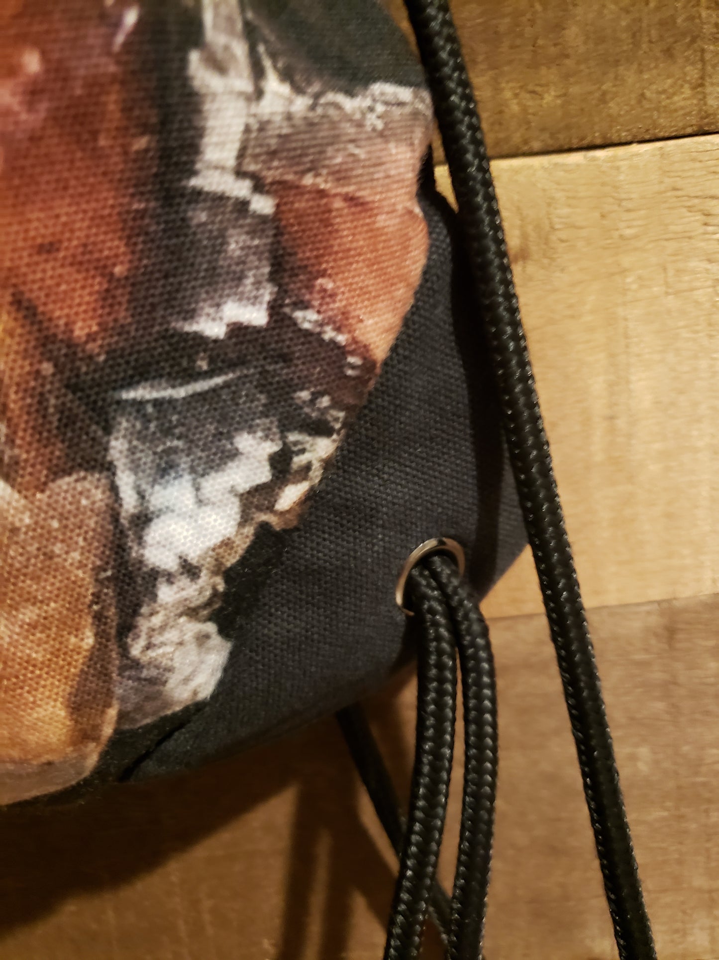 Canvas Drawstring Bag- Brown Fluorite Mineral