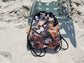 Canvas Drawstring Bag- Brown Fluorite Mineral