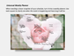 Digital Multipurpose Planner- Hybrid Pink Tea Rose Heart Flower