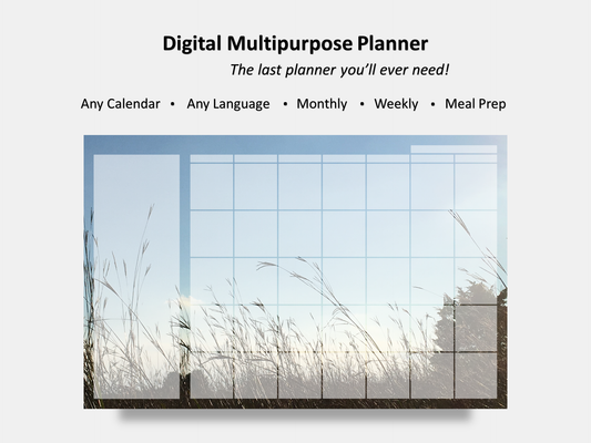 Digital Multipurpose Planner- Beach Grass in the Sunset