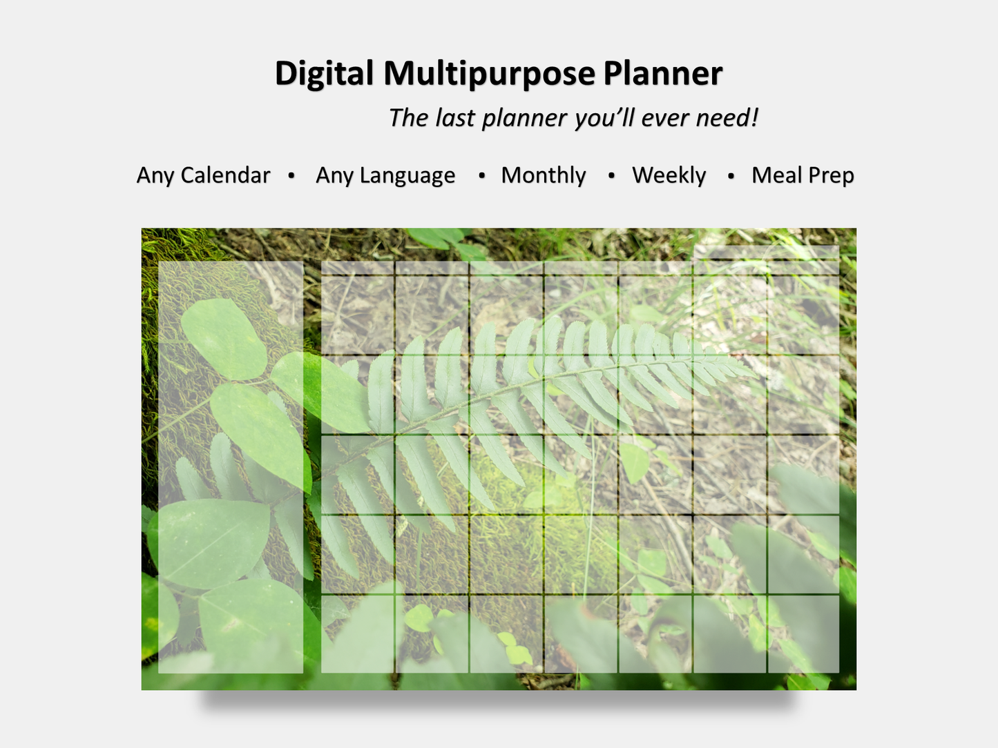 Digital Multipurpose Planner- Green Fern