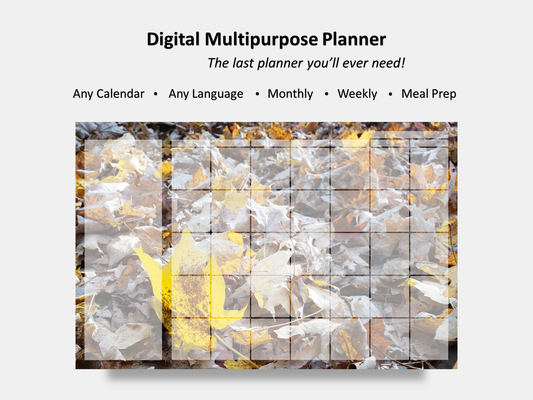 Digital Multipurpose Planner- A Golden Forest Floor