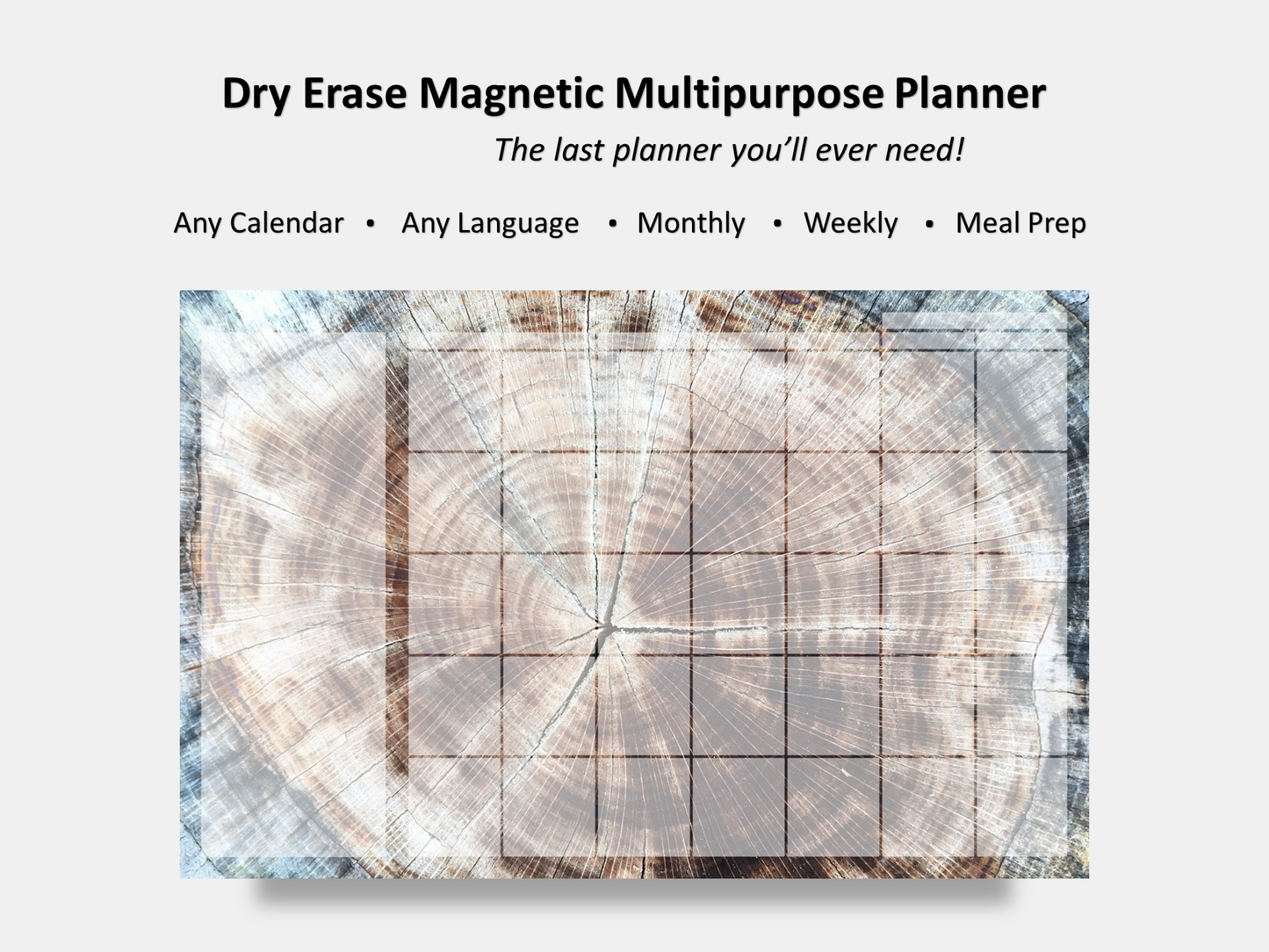 Dry Erase Magnetic Multipurpose Planner- Rings of Time