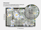 Dry Erase Magnetic Multipurpose Planner- Frost Aster Flowers