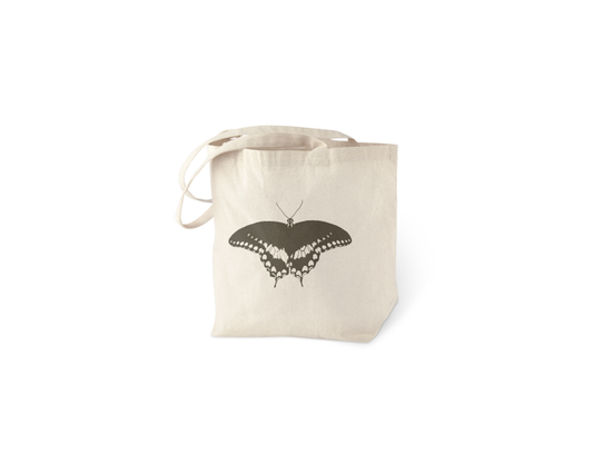 Tote Bag- Blue Spotted Purple Butterfly Silhouette