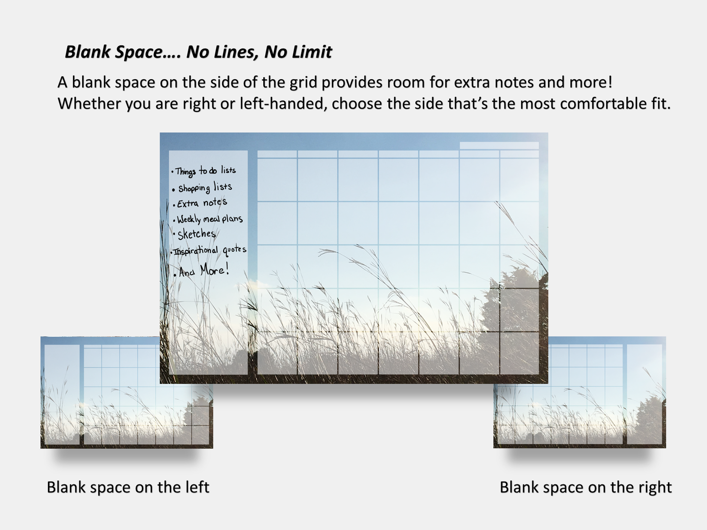 Dry Erase Magnetic Multipurpose Planner- Beach Grass in the Sunset