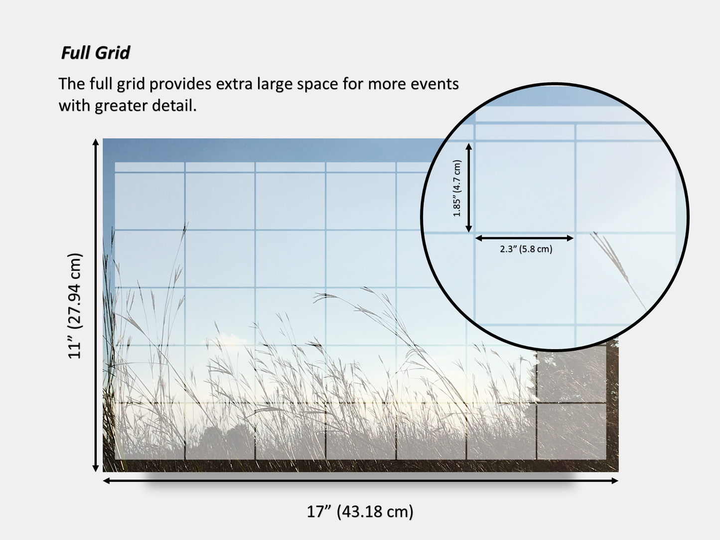 Dry Erase Magnetic Multipurpose Planner- Beach Grass in the Sunset